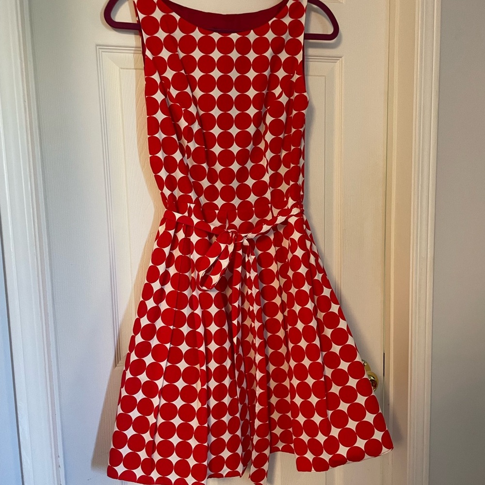 Red Polka Dot Sleeveless Dress